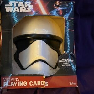 Disney Star Wars Villains Playing Cards with Stormtrooper Helmet